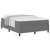 Letto a molle Grigio chiaro e bianco 140 x 190 cm