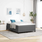 Letto a molle Grigio chiaro e bianco 140 x 200 cm