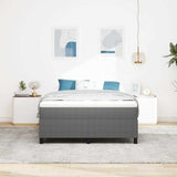 Letto a molle Grigio chiaro e bianco 140 x 200 cm