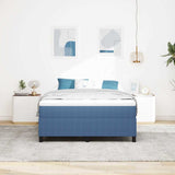 Letto a molle Blu e Bianco 140 x 200 cm Tessuto in Cords