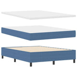 Letto a molle Blu e Bianco 140 x 200 cm Tessuto in Cords