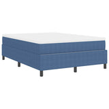 Letto a molle Blu e Bianco 140 x 200 cm Tessuto in Cords