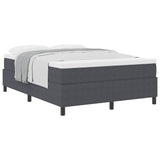 Letto a molle Grigio Scuro e Bianco 160 x 200 cm