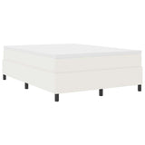 Letto a molle Crema e Bianco 160 x 200 cm Tessuto in Cords