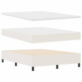 Letto a molle Crema e Bianco 160 x 200 cm Tessuto in Cords