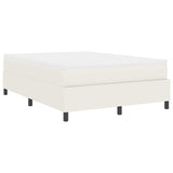 Letto a molle Crema e Bianco 160 x 200 cm Tessuto in Cords