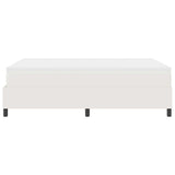 Letto a molle Crema e Bianco 160 x 200 cm Tessuto in Cords