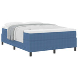 Letto a molle Blu e Bianco 160 x 200 cm Tessuto in Cords