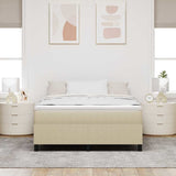 Letto a molle Grigio chiaro e bianco 203 x 160 x 60 cm
