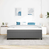 Letto a molle Grigio chiaro e bianco 180 x 200 cm