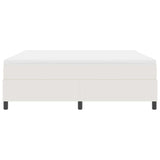 Letto a molle Crema e Bianco 180 x 200 cm Tessuto in Cords