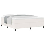 Letto a molle Crema e Bianco 180 x 200 cm Tessuto in Cords