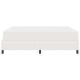 Letto a molle Crema e Bianco 180 x 200 cm Tessuto in Cords