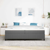 Letto a molle Grigio chiaro e bianco 200 x 200 cm