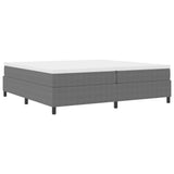 Letto a molle Grigio chiaro e bianco 200 x 200 cm
