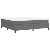 Letto a molle Grigio chiaro e bianco 200 x 200 cm