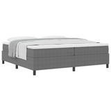 Letto a molle Grigio chiaro e bianco 200 x 200 cm