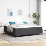 Letto a molle Grigio Scuro e Bianco 200 x 200 cm