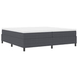 Letto a molle Grigio Scuro e Bianco 200 x 200 cm