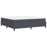 Letto a molle Grigio Scuro e Bianco 200 x 200 cm