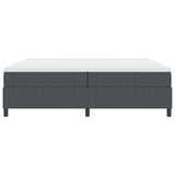 Letto a molle Grigio Scuro e Bianco 200 x 200 cm