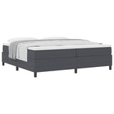 Letto a molle Grigio Scuro e Bianco 200 x 200 cm
