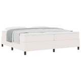 Letto a molle Crema e Bianco 200 x 200 cm Tessuto in Cords
