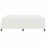 Letto a molle Crema e Bianco 200 x 200 cm Tessuto in Cords