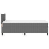 Letto a molle con testiera Grigio chiaro e bianco 80 x 200 cm
