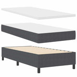 Letto a molle con testiera Grigio Scuro e Bianco 80 x 200 cm