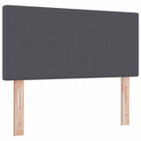 Letto a molle con testiera Grigio Scuro e Bianco 80 x 200 cm