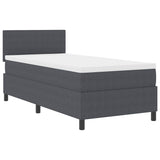 Letto a molle Grigio scuro e bianco 203 x 90 x 88 cm