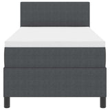 Letto a molle Grigio scuro e bianco 203 x 90 x 88 cm