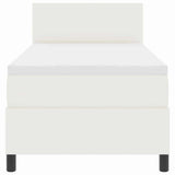 Letto a molle Crema e Bianco 100 x 200 cm Tessuto in Cords