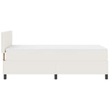 Letto a molle Crema e Bianco 100 x 200 cm Tessuto in Cords