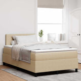 Letto a molle con testiera Grigio chiaro e bianco 120 x 190 cm