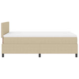 Letto a molle con testiera Grigio chiaro e bianco 120 x 190 cm