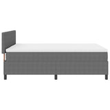 Letto a molle con testiera Grigio chiaro e bianco 140 x 190 cm