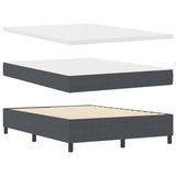 Letto a molle con testiera Grigio Scuro e Bianco 160 x 200 cm