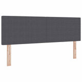 Letto a molle con testiera Grigio Scuro e Bianco 160 x 200 cm