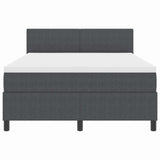 Letto a molle con testiera Grigio Scuro e Bianco 160 x 200 cm