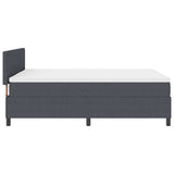 Letto a molle con testiera Grigio Scuro e Bianco 160 x 200 cm