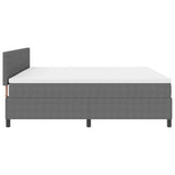 Letto a molle con testiera Grigio chiaro e bianco 200 x 200 cm