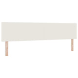 Letto a molle Crema e Bianco 200 x 200 cm Tessuto in Cords