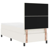 Letto a molle Crema e Bianco 80 x 200 cm Tessuto in Cords