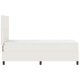 Letto a molle Crema e Bianco 90 x 190 cm Tessuto in Cords