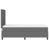 Letto a molle con testiera Grigio chiaro e bianco 90 x 200 cm