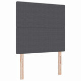 Letto a molle con testiera Grigio Scuro e Bianco 90 x 200 cm