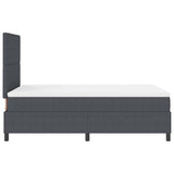 Letto a molle con testiera Grigio Scuro e Bianco 120 x 190 cm