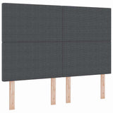 Letto a molle con testiera Grigio Scuro e Bianco 160 x 200 cm